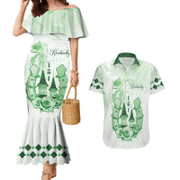 Kentucky Horse Racing Couples Matching Mermaid Dress and Hawaiian Shirt 151st Anniversary Green Version LT05