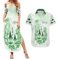 Kentucky Horse Racing Couples Matching Summer Maxi Dress and Hawaiian Shirt 151st Anniversary Green Version LT05