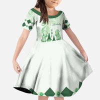 Kentucky Horse Racing Family Matching Off Shoulder Maxi Dress and Hawaiian Shirt 151st Anniversary Green Version LT05