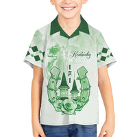 Kentucky Horse Racing Family Matching Summer Maxi Dress and Hawaiian Shirt 151st Anniversary Green Version LT05