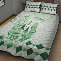 Kentucky Horse Racing Quilt Bed Set 151st Anniversary Green Version LT05