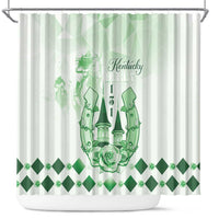 Kentucky Horse Racing Shower Curtain 151st Anniversary Green Version LT05
