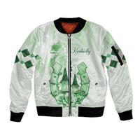 Kentucky Horse Racing Sleeve Zip Bomber Jacket 151st Anniversary Green Version LT05