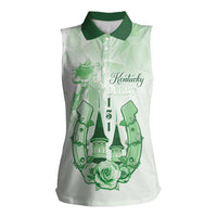 Kentucky Horse Racing Women Sleeveless Polo Shirt 151st Anniversary Green Version LT05