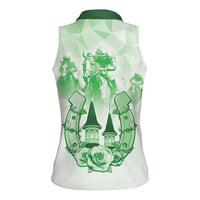 Kentucky Horse Racing Women Sleeveless Polo Shirt 151st Anniversary Green Version LT05