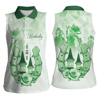 Kentucky Horse Racing Women Sleeveless Polo Shirt 151st Anniversary Green Version LT05