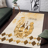 Kentucky Horse Racing Area Rug 151st Anniversary Beige Version LT05