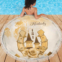 Kentucky Horse Racing Beach Blanket 151st Anniversary Beige Version LT05