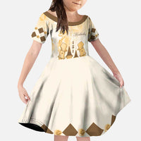 Kentucky Horse Racing Family Matching Off Shoulder Maxi Dress and Hawaiian Shirt 151st Anniversary Beige Version LT05