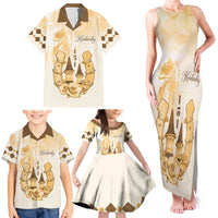Kentucky Horse Racing Family Matching Tank Maxi Dress and Hawaiian Shirt 151st Anniversary Beige Version LT05