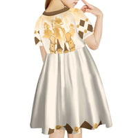 Kentucky Horse Racing Kid Short Sleeve Dress 151st Anniversary Beige Version LT05