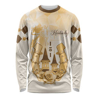 Kentucky Horse Racing Long Sleeve Shirt 151st Anniversary Beige Version LT05