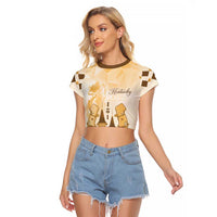 Kentucky Horse Racing Raglan Cropped T Shirt 151st Anniversary Beige Version LT05