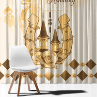 Kentucky Horse Racing Window Curtain 151st Anniversary Beige Version LT05
