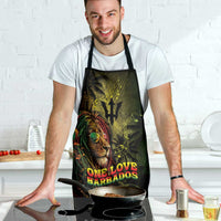 One Love Barbados Apron Rastafarian Lion Reggae Grunge Style