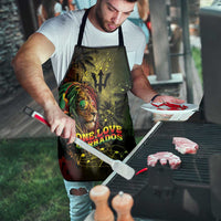 One Love Barbados Apron Rastafarian Lion Reggae Grunge Style