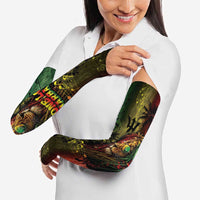 One Love Barbados Arm Sleeves Rastafarian Lion Reggae Grunge Style