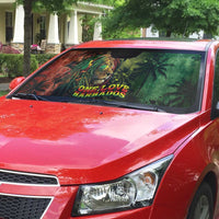 One Love Barbados Auto Sun Shade Rastafarian Lion Reggae Grunge Style