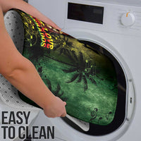 One Love Barbados Bathroom Set Rastafarian Lion Reggae Grunge Style
