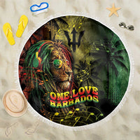 One Love Barbados Beach Blanket Rastafarian Lion Reggae Grunge Style