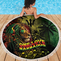 One Love Barbados Beach Blanket Rastafarian Lion Reggae Grunge Style