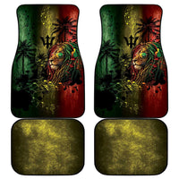 One Love Barbados Car Mats Rastafarian Lion Reggae Grunge Style