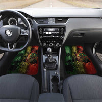 One Love Barbados Car Mats Rastafarian Lion Reggae Grunge Style