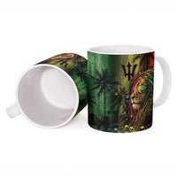 One Love Barbados Ceramic Mug Rastafarian Lion Reggae Grunge Style