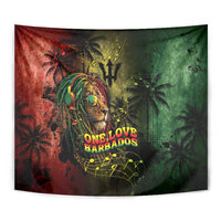 One Love Barbados Tapestry Rastafarian Lion Reggae Grunge Style