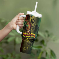 One Love Barbados Tumbler With Handle Rastafarian Lion Reggae Grunge Style