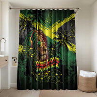 One Love Jamaica Bathroom Set Rastafarian Lion Reggae Grunge Style