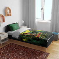 One Love Jamaica Bedding Set Rastafarian Lion Reggae Grunge Style