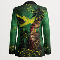 One Love Jamaica Blazer Rastafarian Lion Reggae Grunge Style