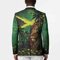 One Love Jamaica Blazer Rastafarian Lion Reggae Grunge Style