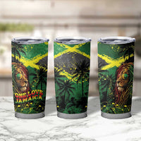 One Love Jamaica Tumbler Cup Rastafarian Lion Reggae Grunge Style