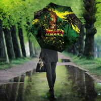 One Love Jamaica Umbrella Rastafarian Lion Reggae Grunge Style