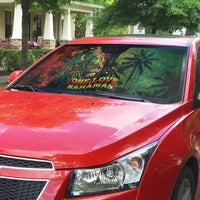 One Love Bahamas Auto Sun Shade Rastafarian Lion Reggae Grunge Style