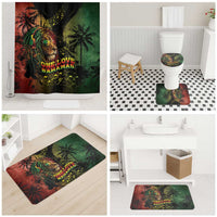 One Love Bahamas Bathroom Set Rastafarian Lion Reggae Grunge Style