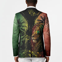 One Love Bahamas Blazer Rastafarian Lion Reggae Grunge Style