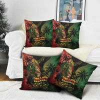 One Love Bahamas Pillow Cover Rastafarian Lion Reggae Grunge Style