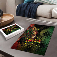 One Love Bahamas Puzzle Rastafarian Lion Reggae Grunge Style