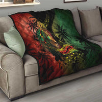 One Love Bahamas Quilt Rastafarian Lion Reggae Grunge Style
