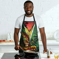 One Love Guyana Apron Rastafarian Lion Reggae Grunge Style