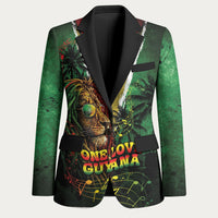 One Love Guyana Blazer Rastafarian Lion Reggae Grunge Style