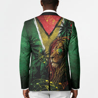 One Love Guyana Blazer Rastafarian Lion Reggae Grunge Style