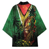 One Love Guyana Kimono Rastafarian Lion Reggae Grunge Style