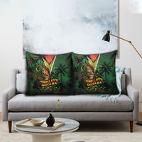 One Love Guyana Pillow Cover Rastafarian Lion Reggae Grunge Style