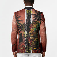 One Love Trinidad And Tobago Blazer Rastafarian Lion Reggae Grunge Style