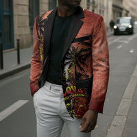 One Love Trinidad And Tobago Blazer Rastafarian Lion Reggae Grunge Style