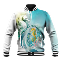 Bahamas Seahorse Baseball Jacket Ocean Spirit - Wonder Print Shop